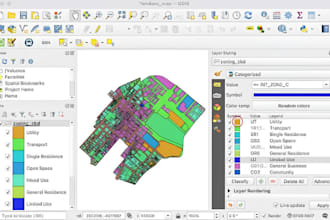 create gis qgis arcgis land use, zoning parcel maps and spatial analysis