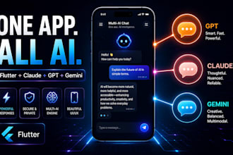 a premium ai chat app with flutter, claude, gpt, and gemini