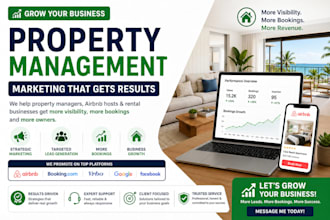 promote your vrbo market airbnb, property management business