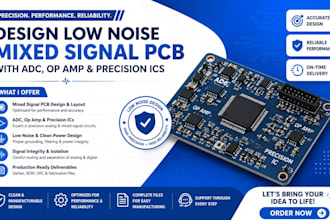 design low noise mixed signal pcb with adc, op amp and precision ics