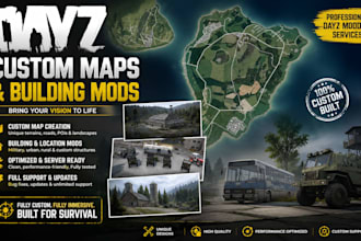 do custom maps, skins, scripts, and mods for fivem, rust, dayz, scum, and arma