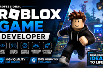 build a professional roblox game for you