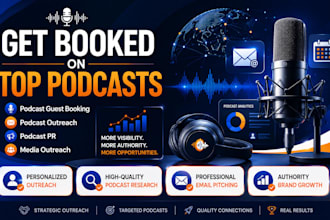 do podcast guest booking, podcast outreach, podcast PR and media outreach