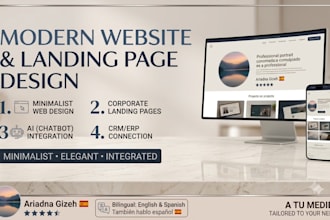 design a minimalist website or landing page