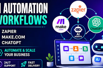 build ai automation webflow using zapier make and chatgpt