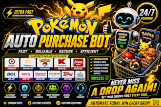 auto purchase bot shopping bot pokémon bot target bot walmart bot  kmart bot