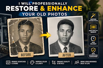 restore and enhance old photos professionally