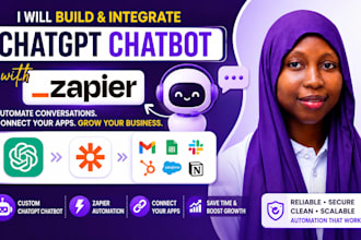 build and integrate a chatgpt chatbot with zapier ai workflow automation setup