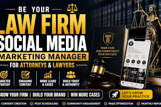 be your law firm social media marketing manager for attorneys and lawyers
