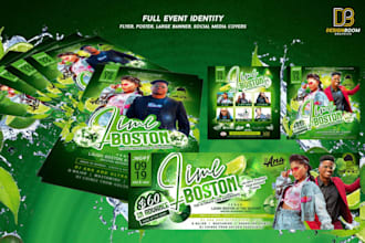 design a creative party flyer, event flyer, postcard design