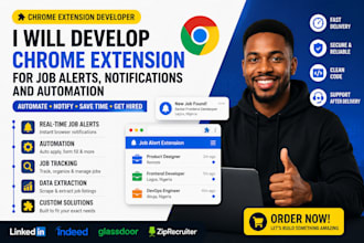 develop chrome extension for job alerts automation notifications browser