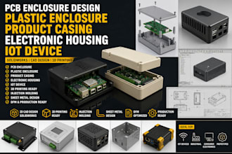 pcb enclosure plastic enclosure sheet metal electronic housing case 3d printing