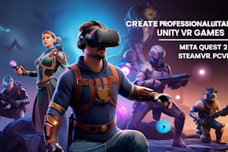 create professional unity VR games for meta quest 2 quest 3 and steamvr pcvr