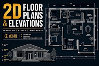 create professional 2d floor plans and elevations in autocad