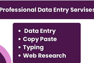 do data entry copy paste typing and microsoft excel work