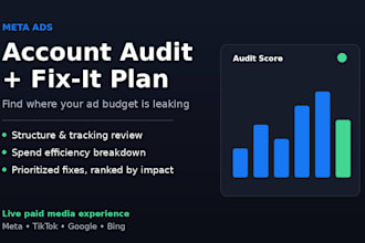 audit your facebook or instagram ads account and give you a fix it plan