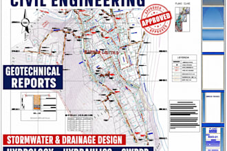 civil hydrology hydraulic engineer stormwater drainage plan swppp utility geotec