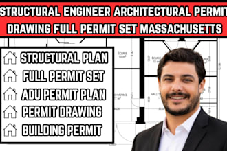 structural engineer architectural permit drawing full permit set massachusetts