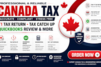 prepare canada cra tax return t1 filing tax catch up and quickbooks review