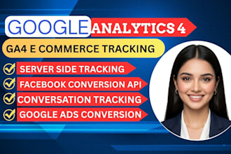 setup google analytics 4 ecommerce ads conversion tracking and events tracking