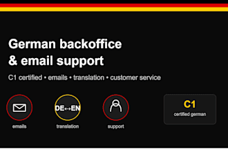 handle your german emails, translation and customer service c1 certified