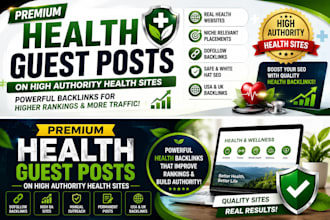 publish guest posts on high authority health sites