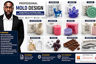 design silicone, resin, rtv, slip casting, candle, keychain and chocolate mold