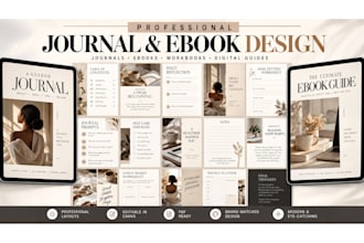 digital journal, printable journal, digital hyperlinked planner, canva flyer