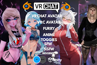 do custom vrchat avatar 3d character avatar setup furry avatar vrchat humanoid