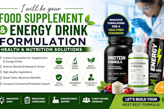 your expert food supplement energy drink formulation specialist for your brand