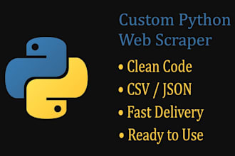develop a custom python web scraper