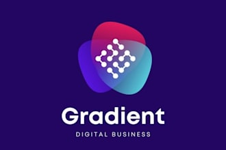 design a modern minimalistic abstract and gradient logo for your business