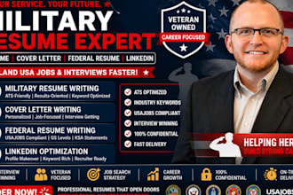 write military resume cover letter USA jobs federal resume and optimise linkedin