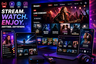 develop live video app streaming  video streaming ott music streaming app
