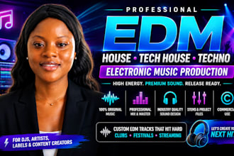 produce professional edm, tech house, house or electronic music