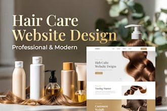design a professional hair care website or beauty store, spa