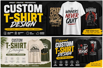 create unique t shirt and merchandise designs