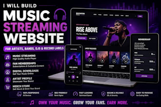 build music streaming website with subscriptions for artist with wordpress
