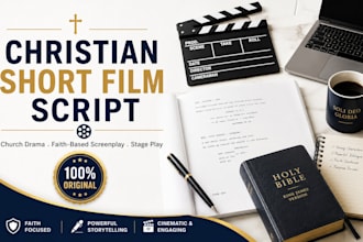 write a christian short film script or church drama screenplay
