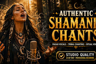 record authentic female shamanic chant, pagan vocals and tribal chanting
