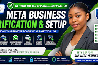 setup meta business verification, whatsapp API, business manager