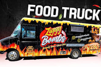 do motorcycle, trailer, food truck, sport car wrap design, car fivem livery