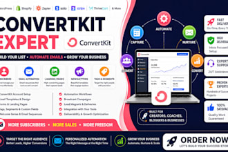 setup convertkit email automation newsletter landing page and sequence