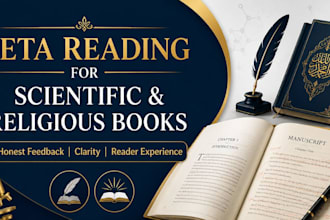 beta read scientific, health, and religious books with detailed feedback