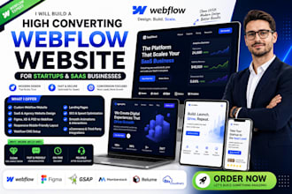 build a high converting webflow website for startups and saas businesses