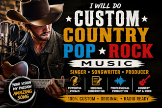 do custom nashville country music pop rock music singer songwriter and vocalist
