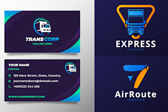 do trucking transport logistics truck transportation logo flyer business card
