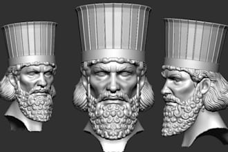 sculpt custom realistic 3d head 3d statue 3d sculpture bust stl for 3d printing