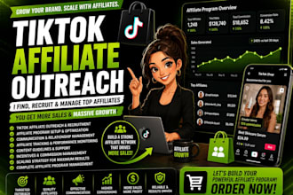 do tiktok creator affiliate outreach, manage full tiktok affiliate recruitment