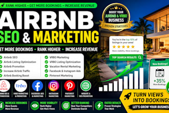 do airbnb marketing, airbnb SEO and vrbo marketing for more bookings